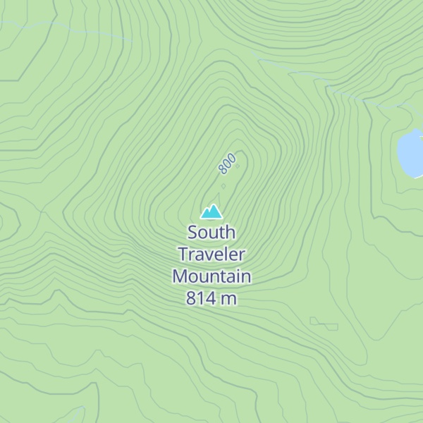 Map of South Traveler Mountain