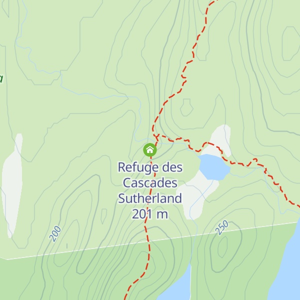 Map of Refuge des Cascades Sutherland