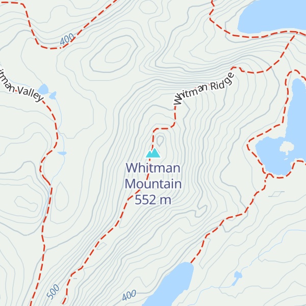 Map of Whitman Mountain