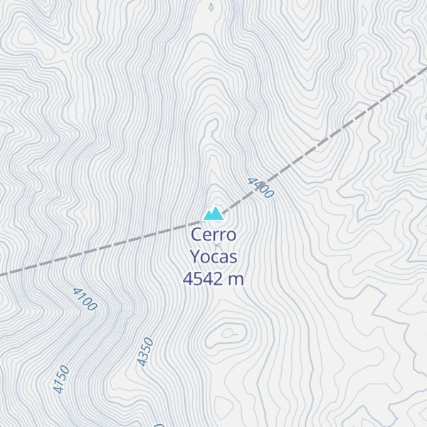 Map of Cerro Yocas