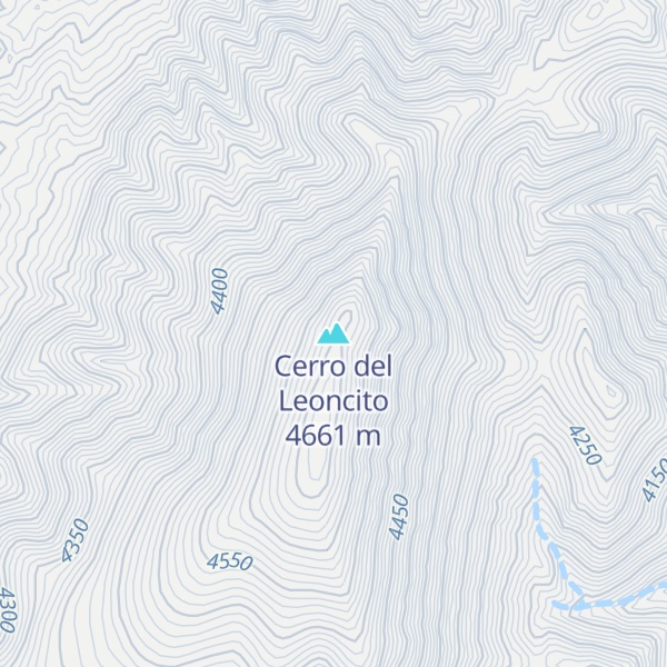 Map of Cerro del Leoncito