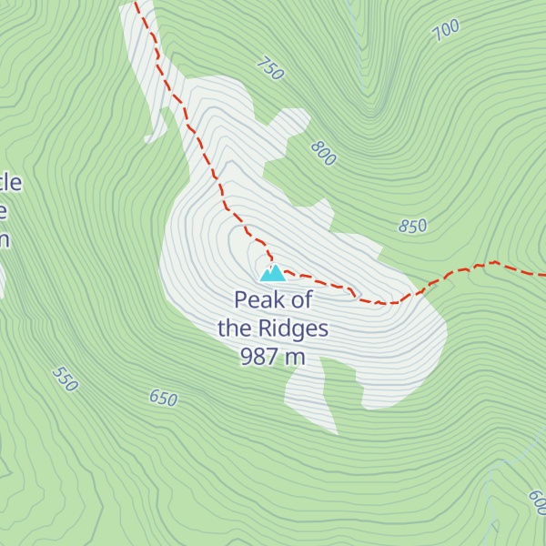 Map of Peak of the Ridges