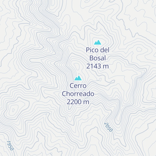 Map of Cerro Chorreado