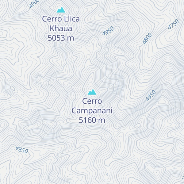 Map of Cerro Campanani