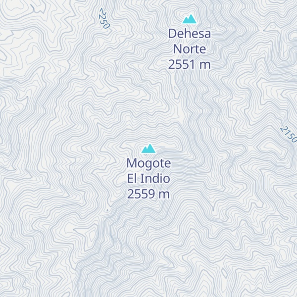 Map of Mogote El Indio