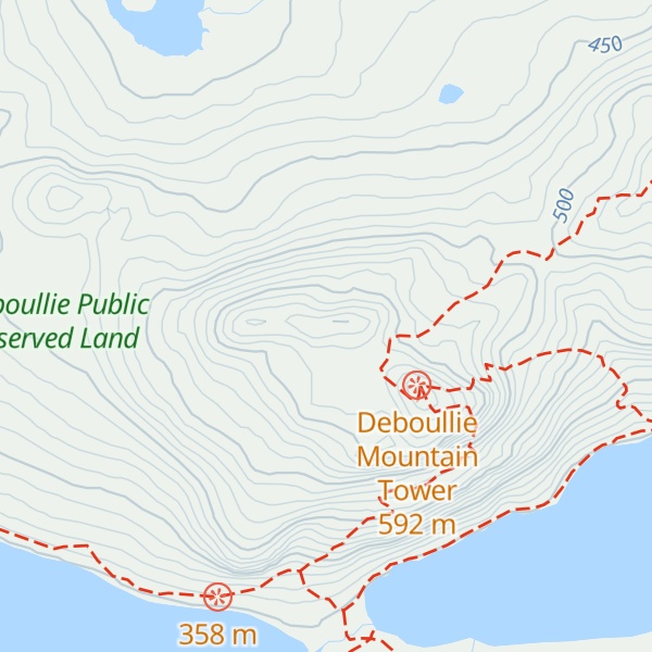 Map of Deboullie Mountain