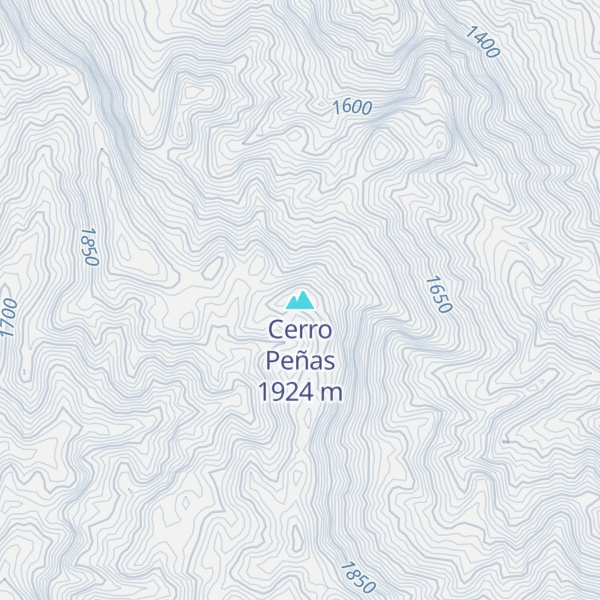 Map of Cerro Peñas