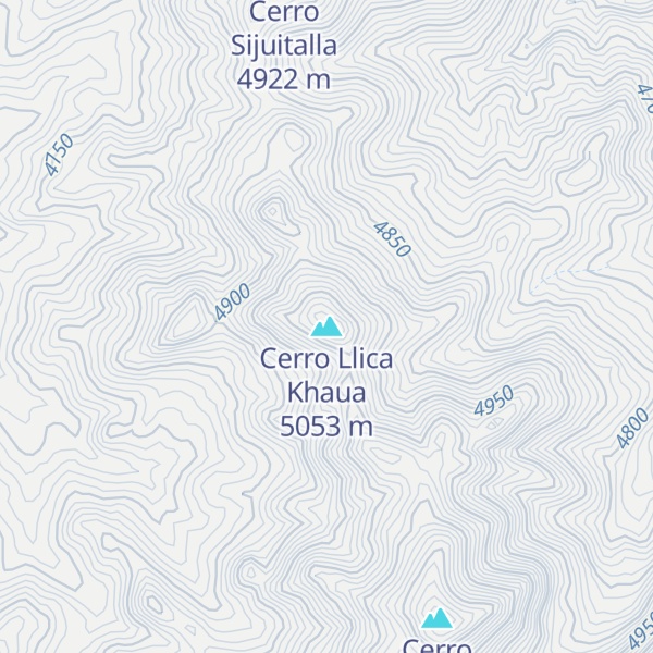 Map of Cerro Llica Khaua