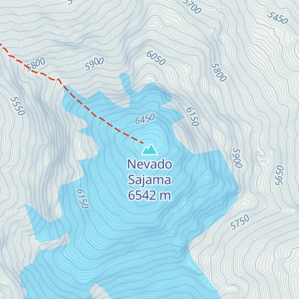 Map of Nevado Sajama