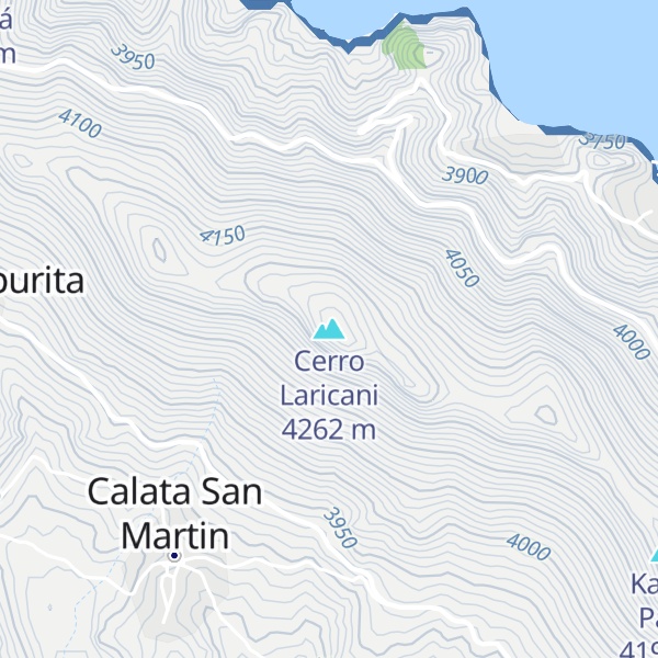 Map of Cerro Laricani