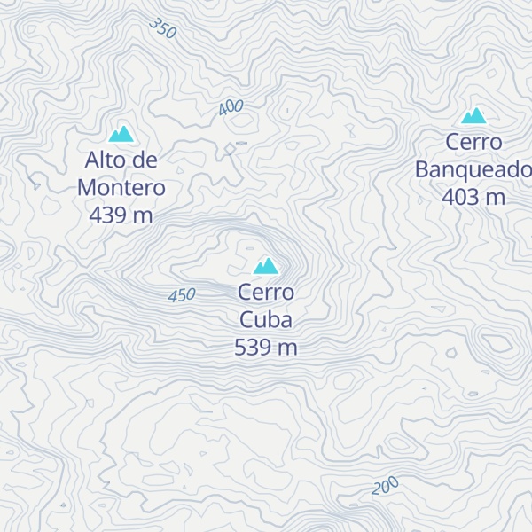 Map of Cerro Cuba