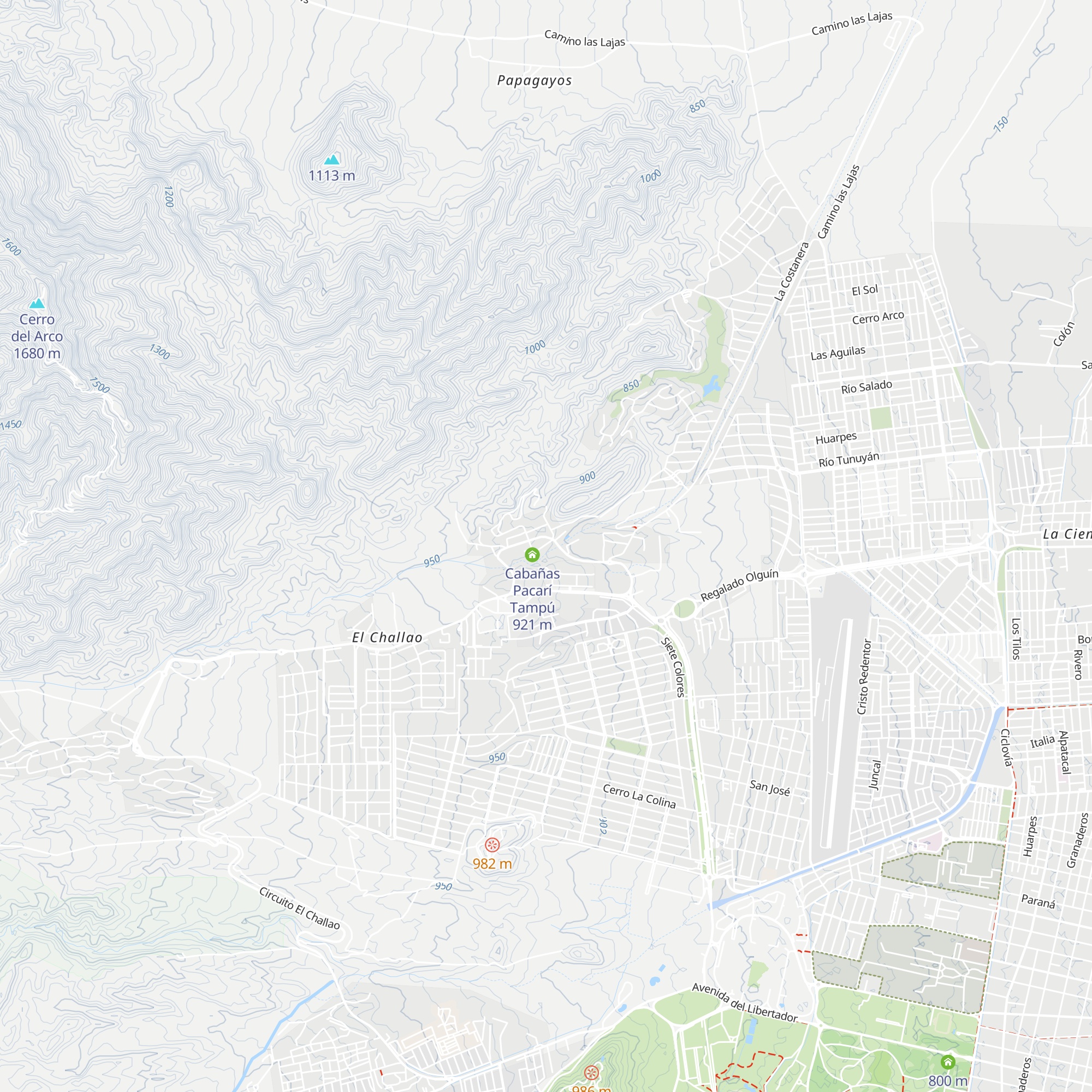 El Challao map