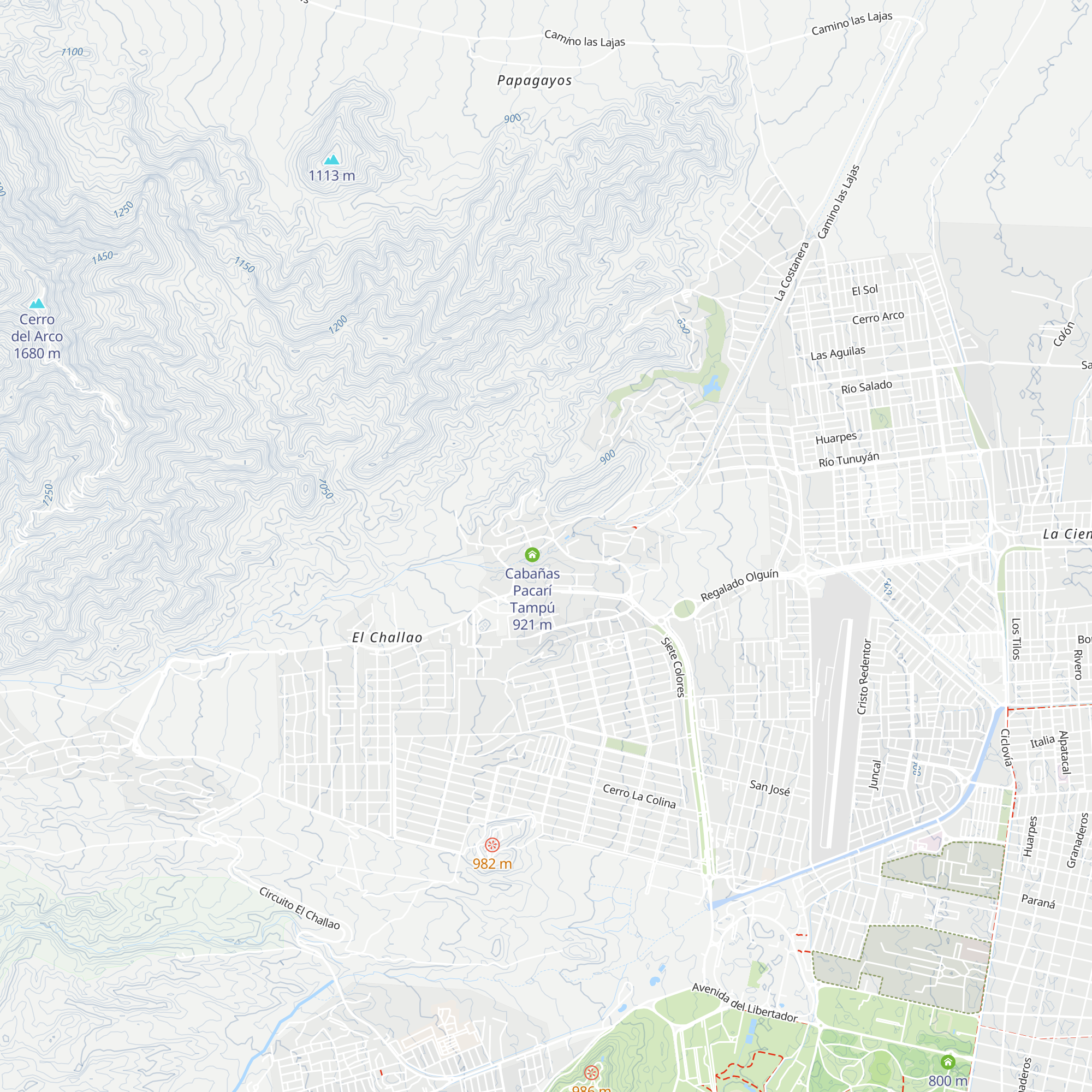 El Challao map
