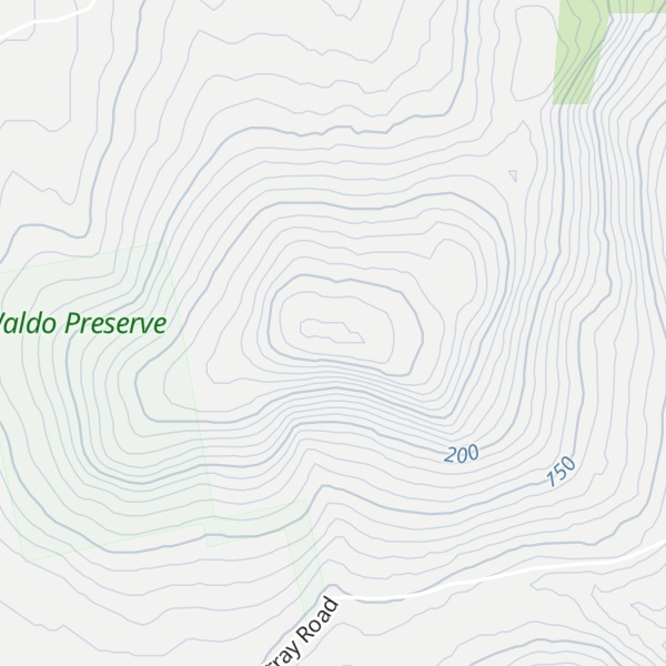 Map of Mount Waldo