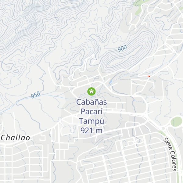 Map of Cabañas Pacarí Tampú