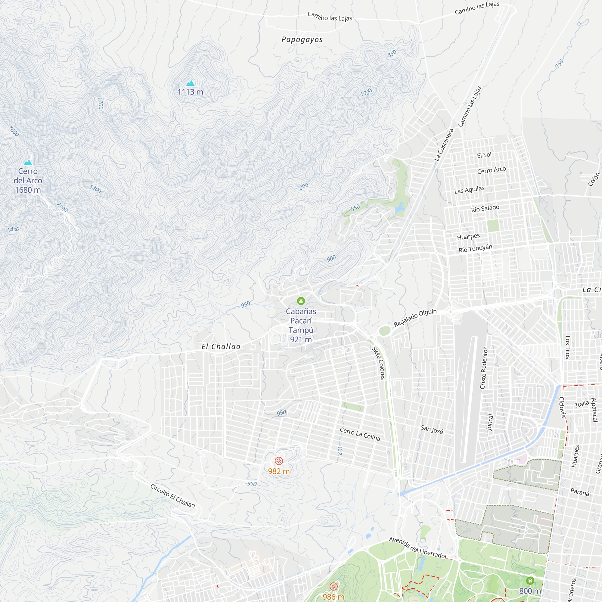 Cabañas Pacarí Tampú map