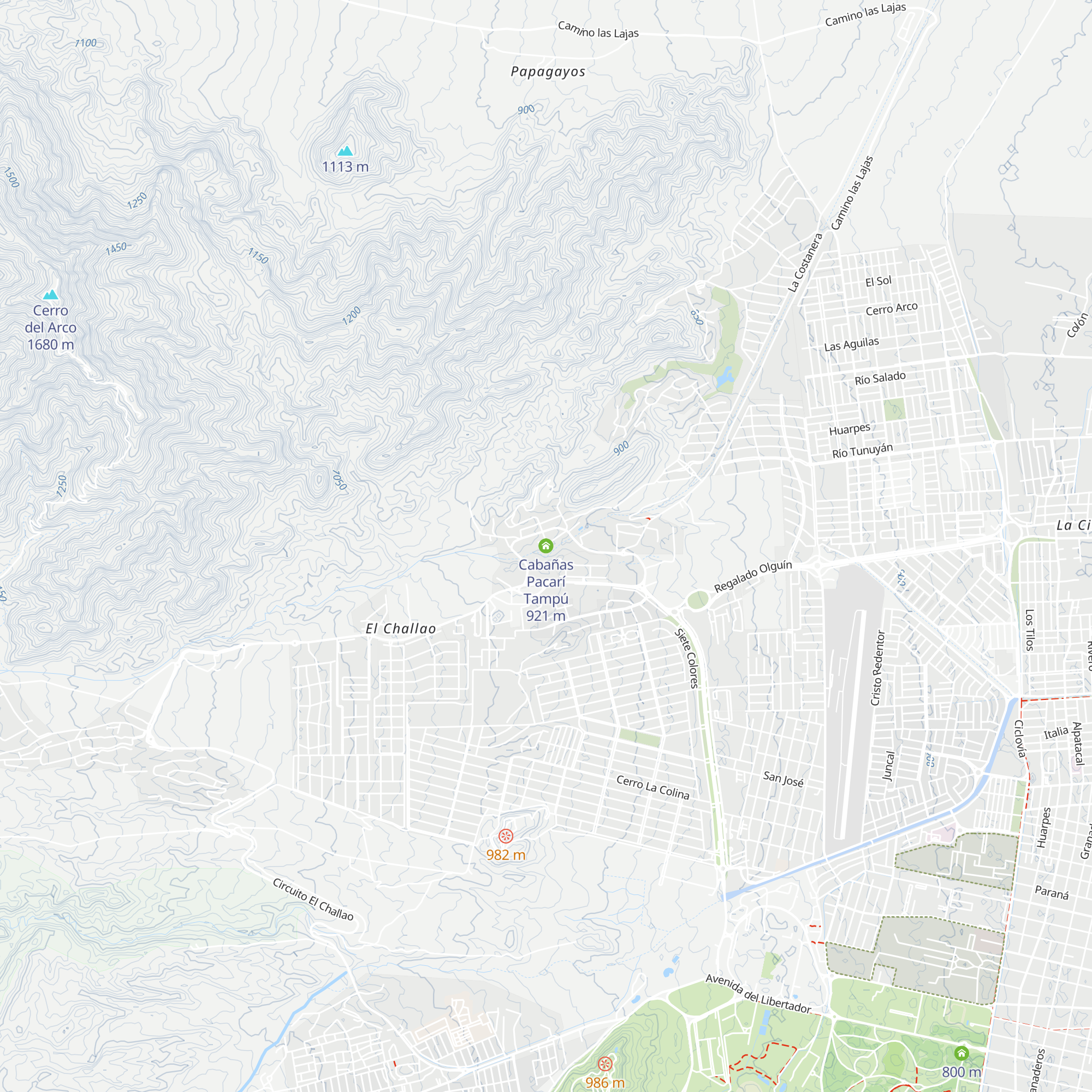Cabañas Pacarí Tampú map