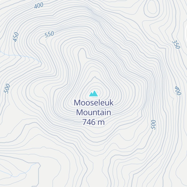 Map of Mooseleuk Mountain