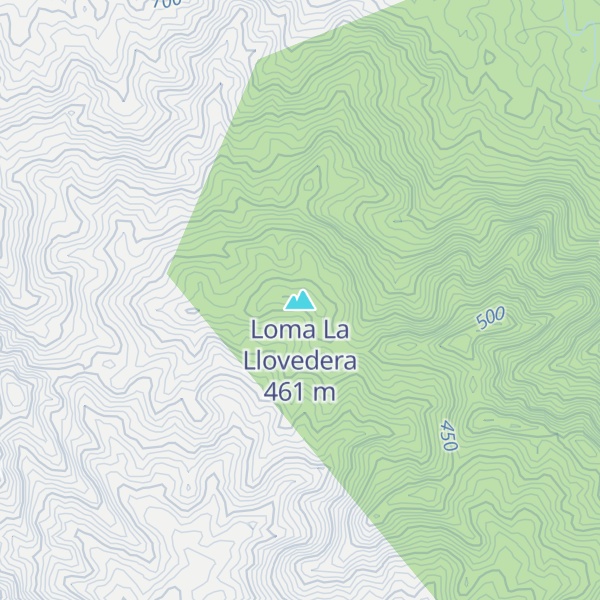 Map of Loma La Llovedera