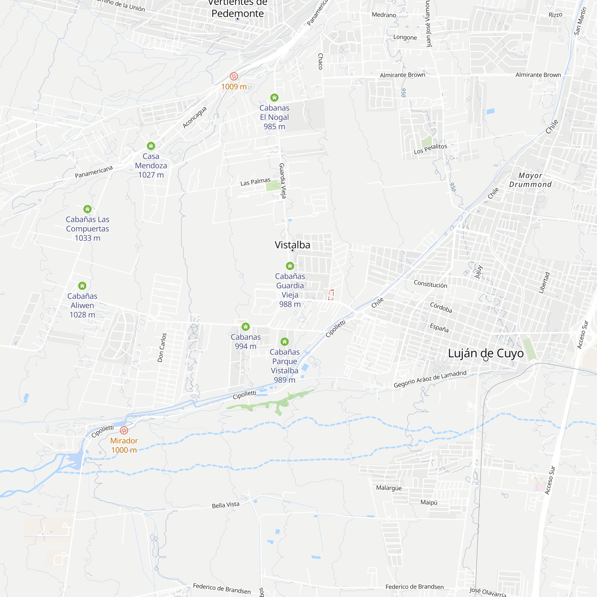 Cabanas Y Resto map