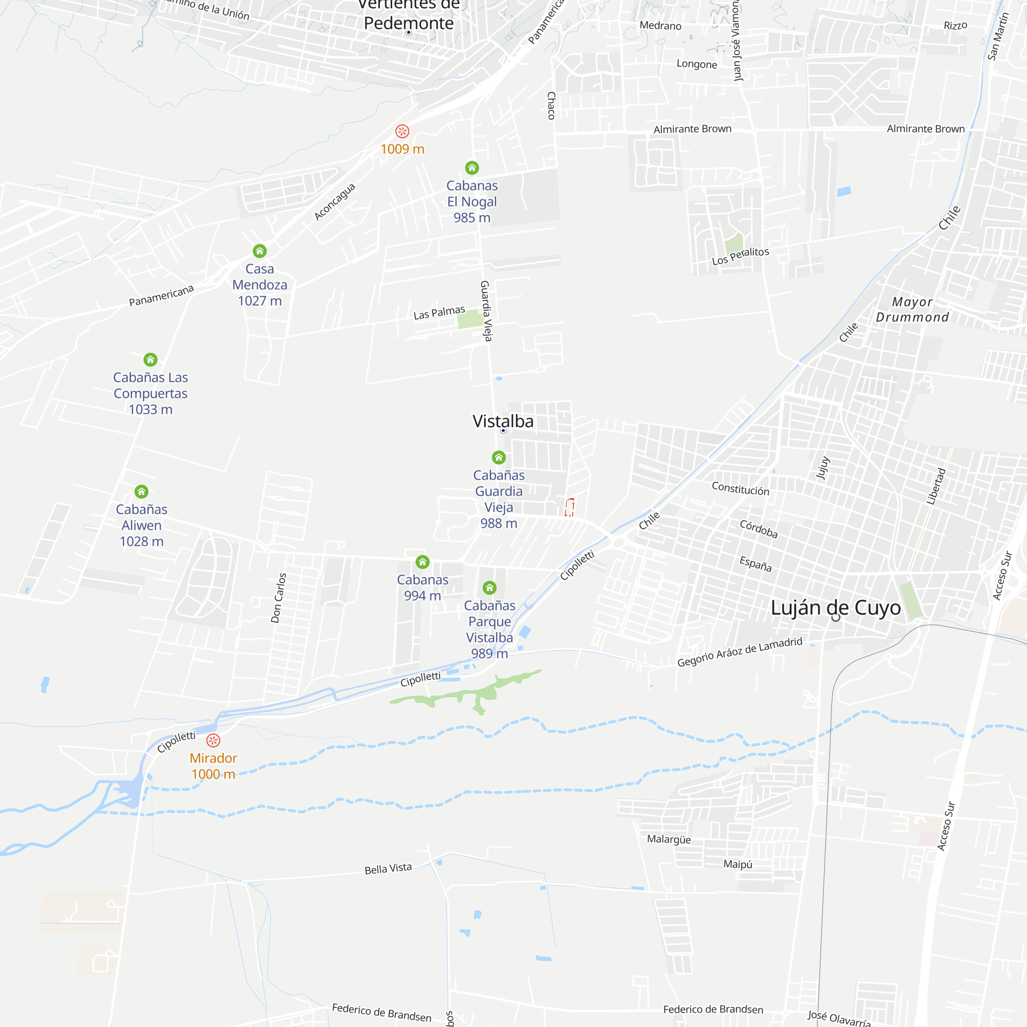 Cabanas Y Resto map
