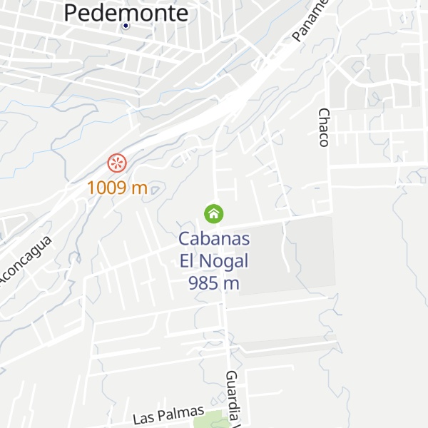 Map of Cabanas El Nogal