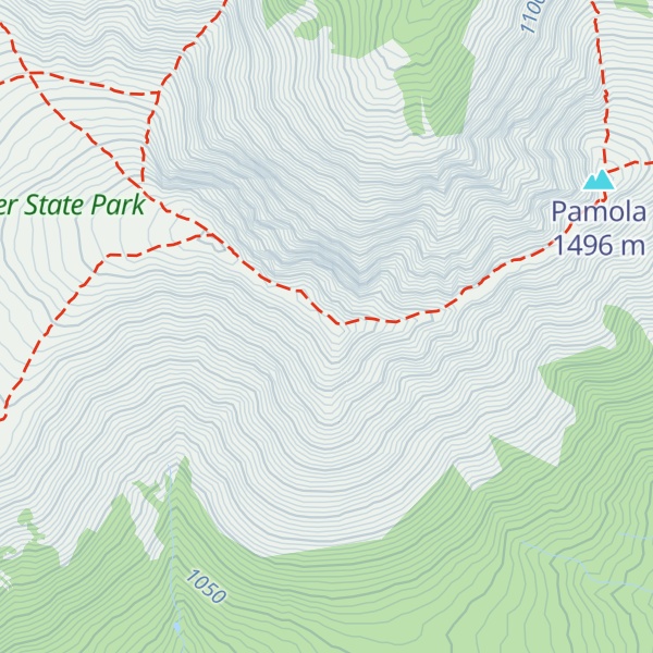 Map of Mount Katahdin - South Peak