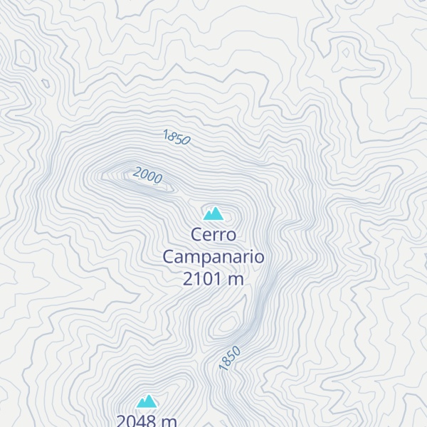 Map of Cerro Campanario