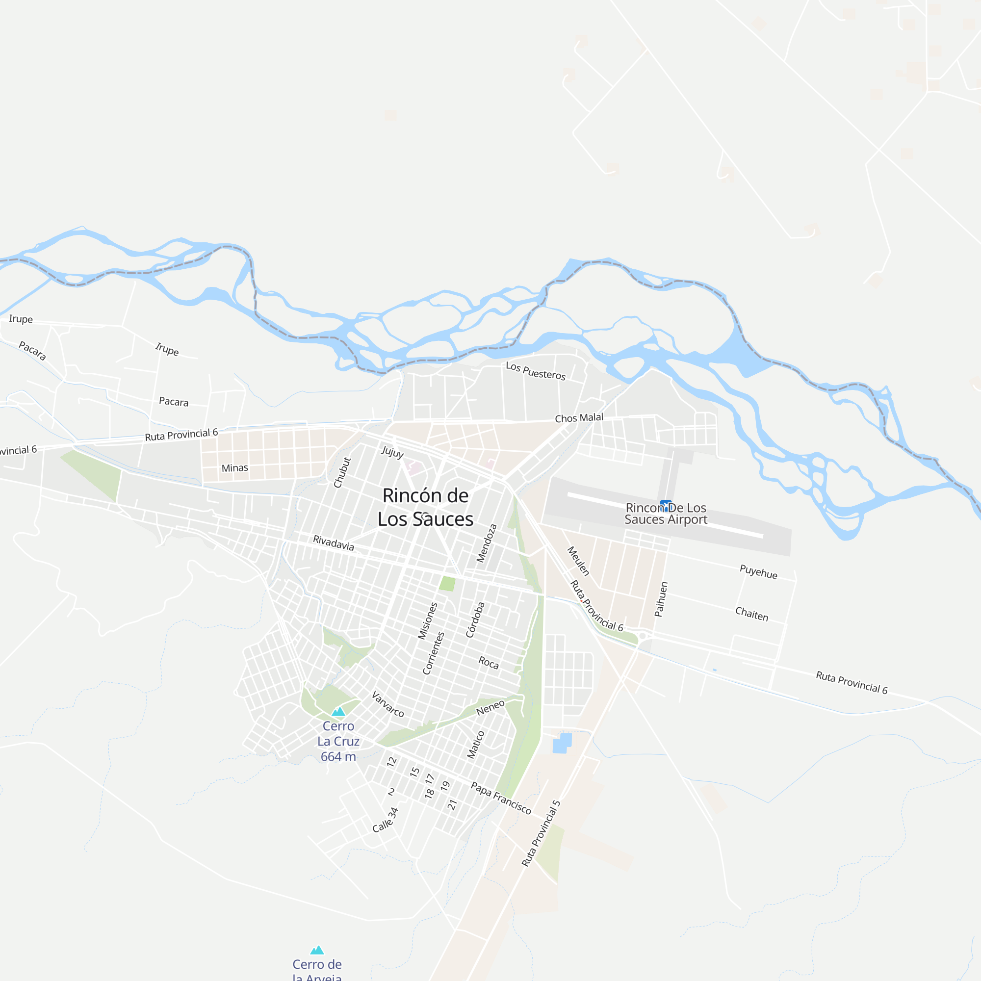 Sindicato de Petroleros y Gas Privado de Río Negro, Neuquén y La Pampa map