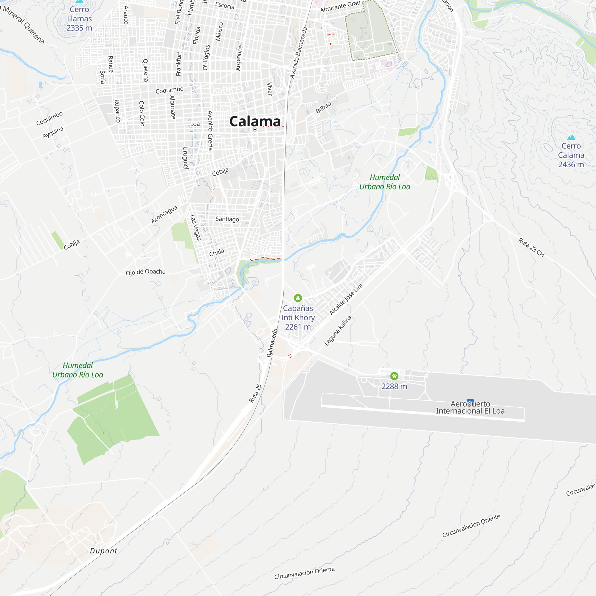 Cabañas Inti Khory map