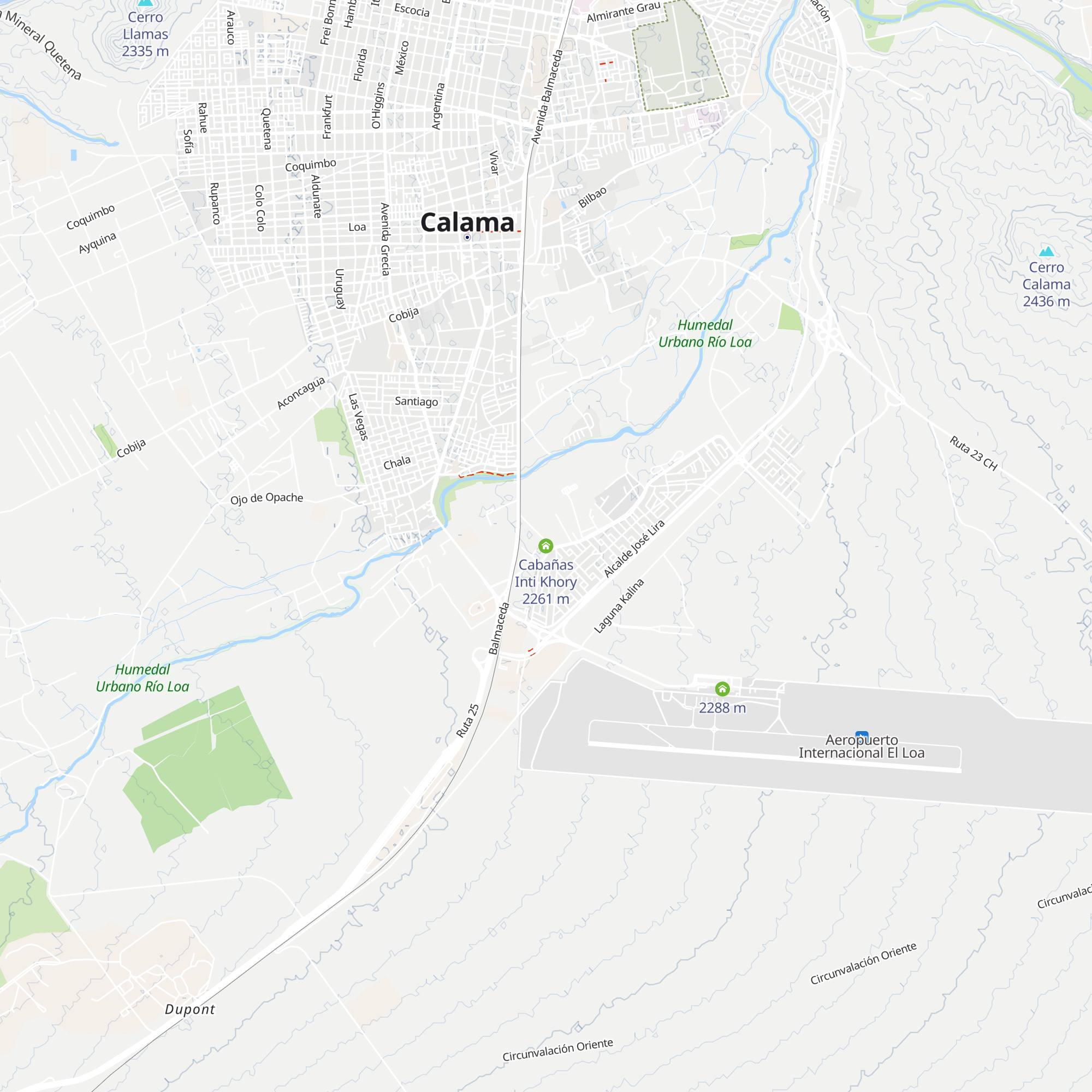 Cabañas Inti Khory map