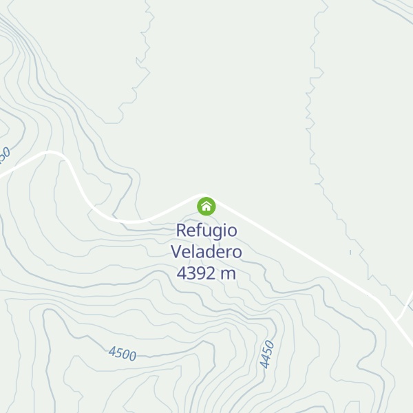 Map of Refugio Veladero