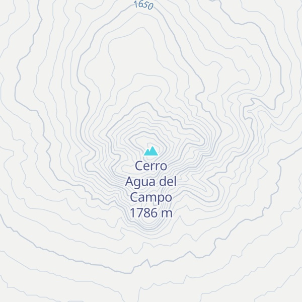Map of Cerro Agua del Campo