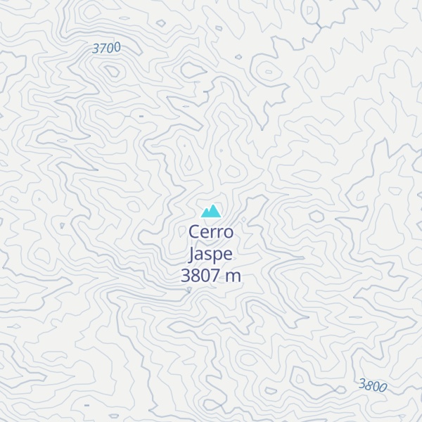 Map of Cerro Jaspe