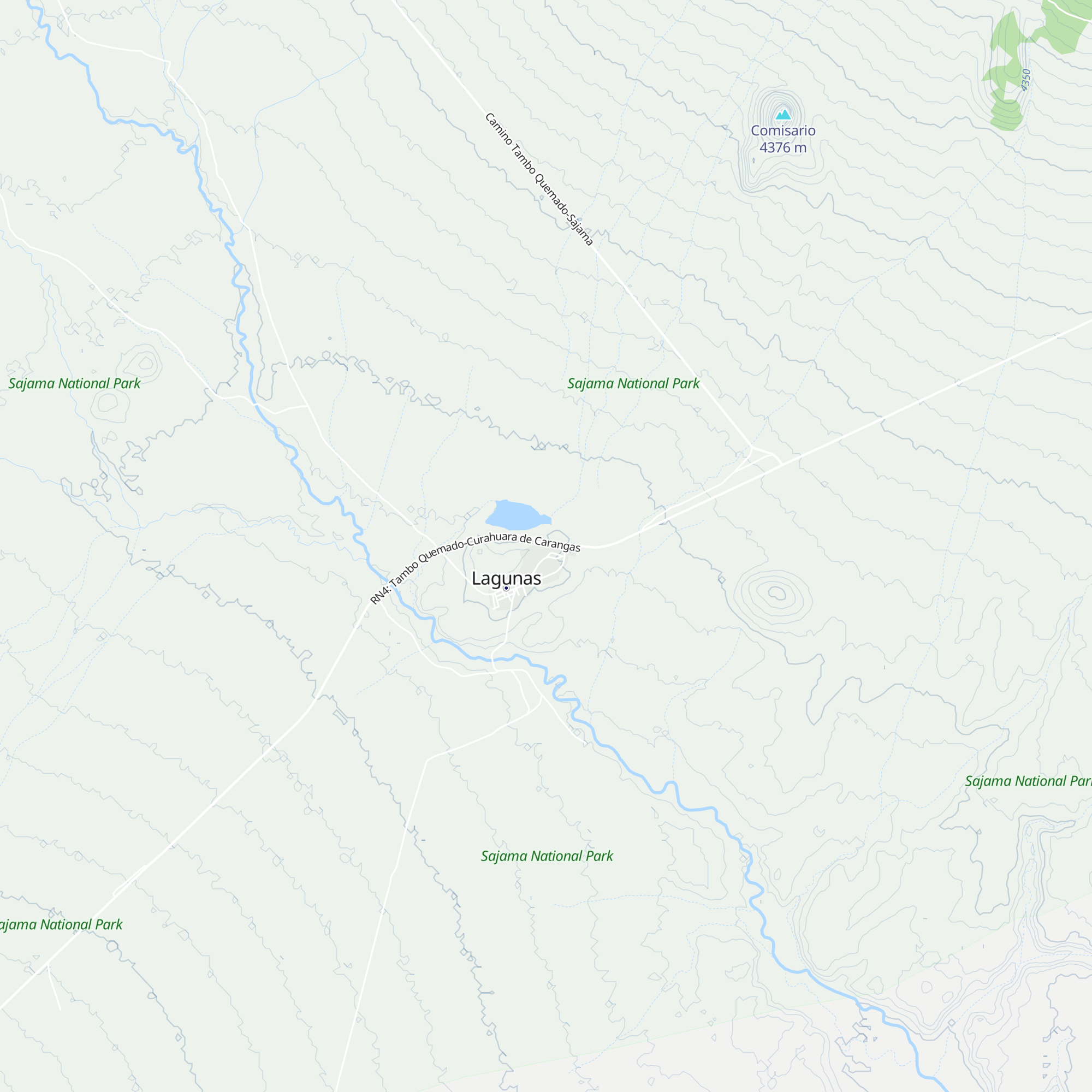 Refugio Lagunas map