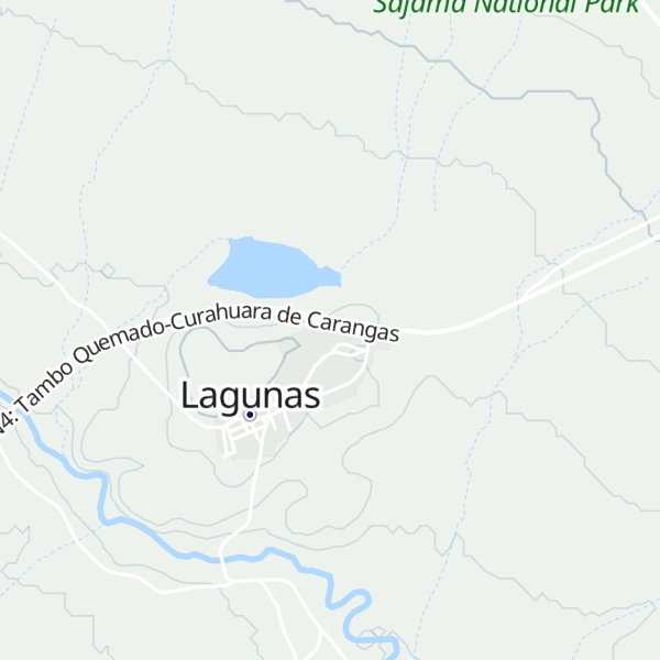 Map of Refugio Lagunas