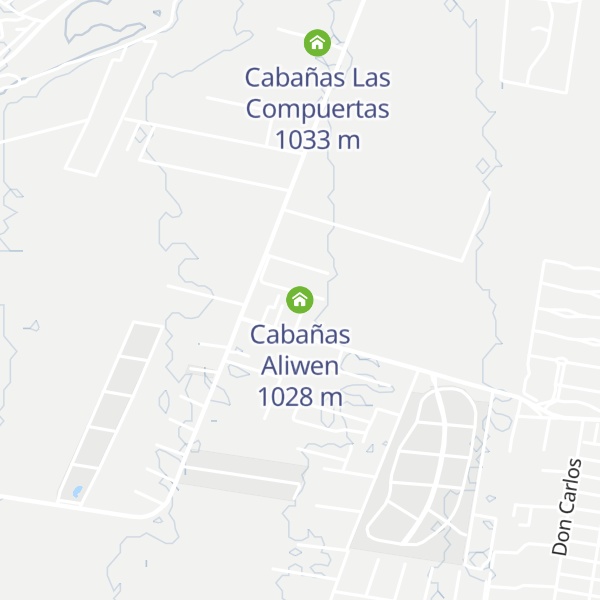 Map of Cabañas Aliwen