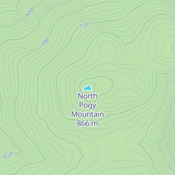 Map of North Pogy Mountain