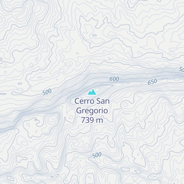 Map of Cerro San Gregorio