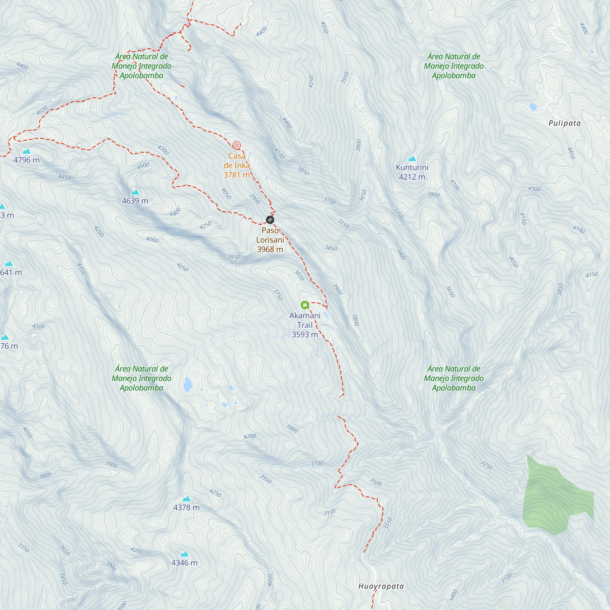 Akamani Trail map