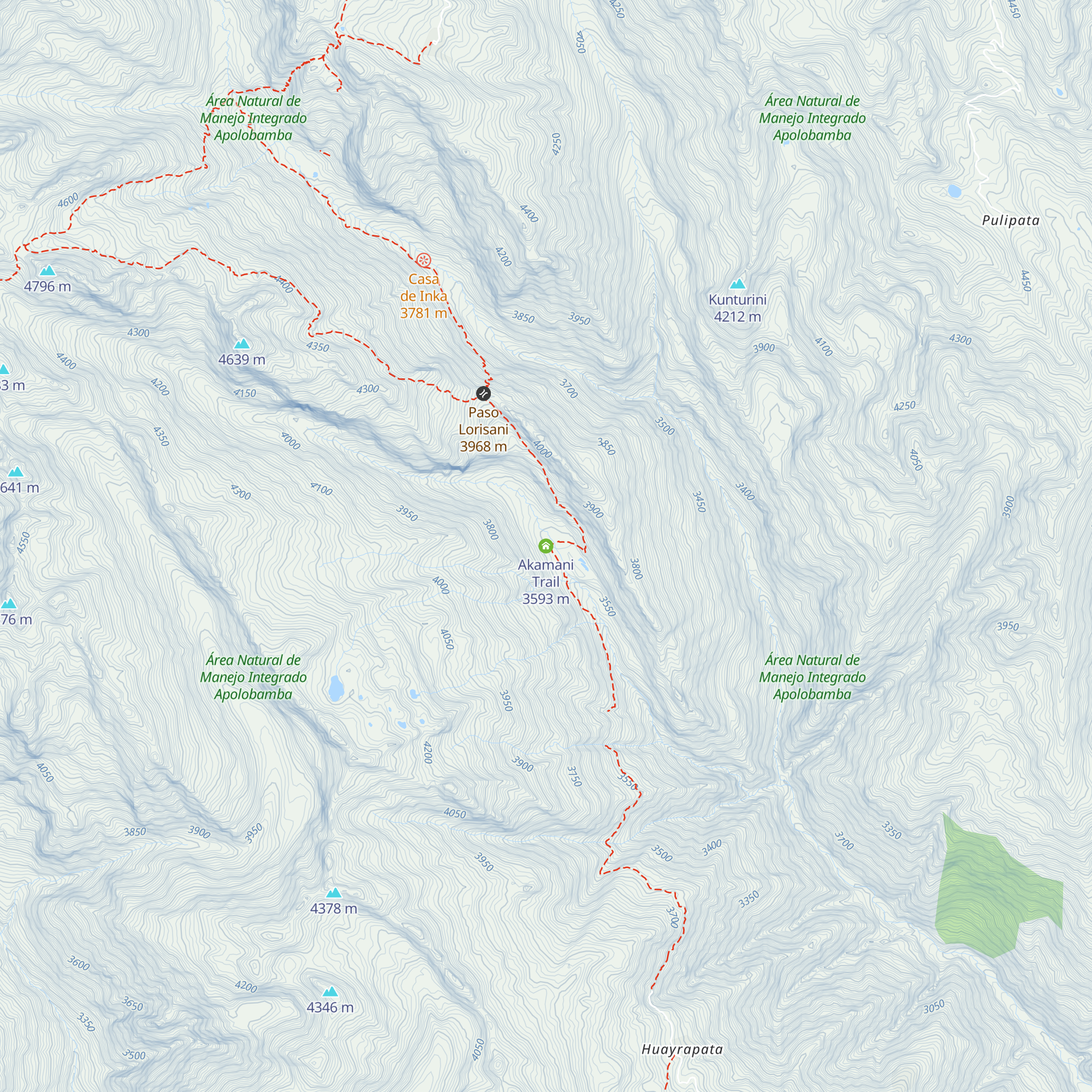 Akamani Trail map