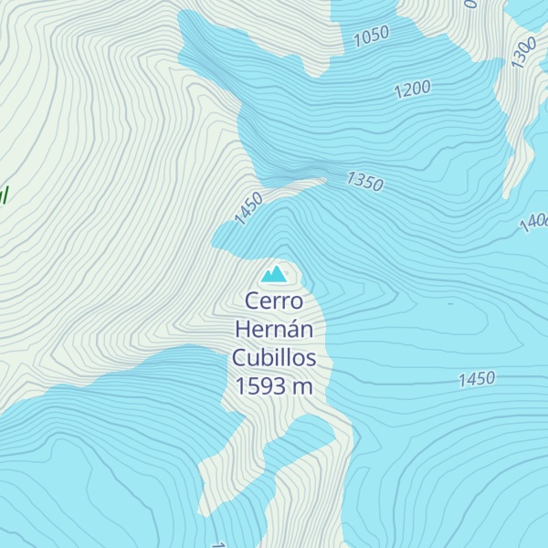 Map of Cerro Hernán Cubillos