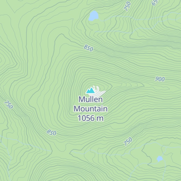 Map of Mullen Mountain