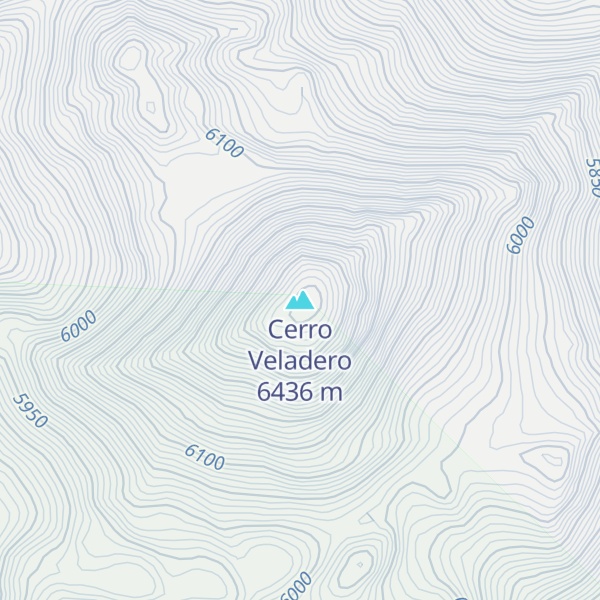 Map of Cerro Veladero