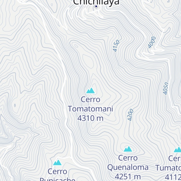 Map of Cerro Tomatomani