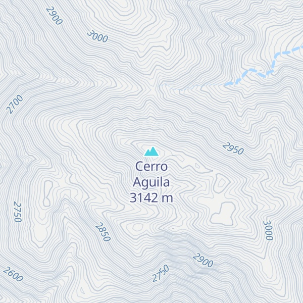 Map of Cerro Aguila