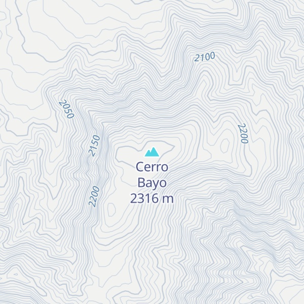 Map of Cerro Bayo
