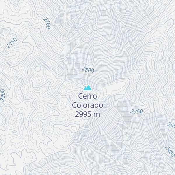 Map of Cerro Colorado