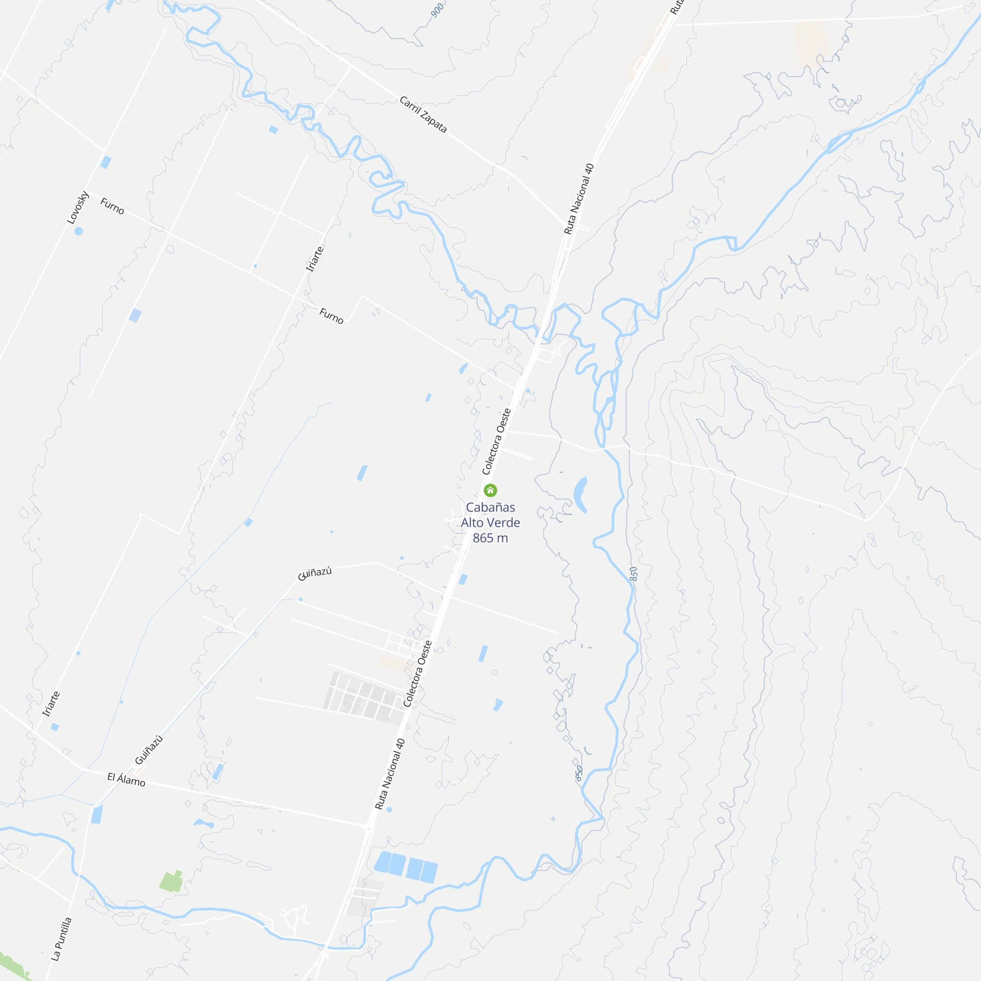 Cabañas Alto Verde map
