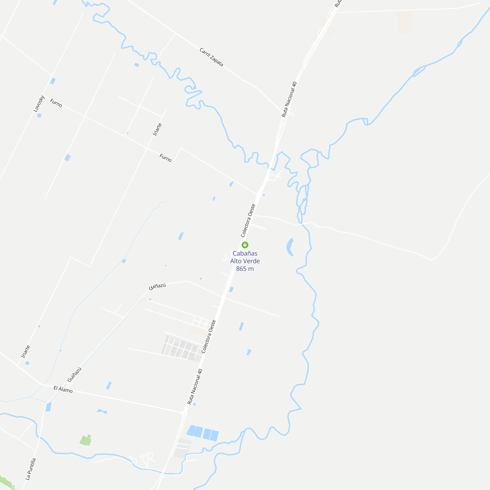 Cabañas Alto Verde map